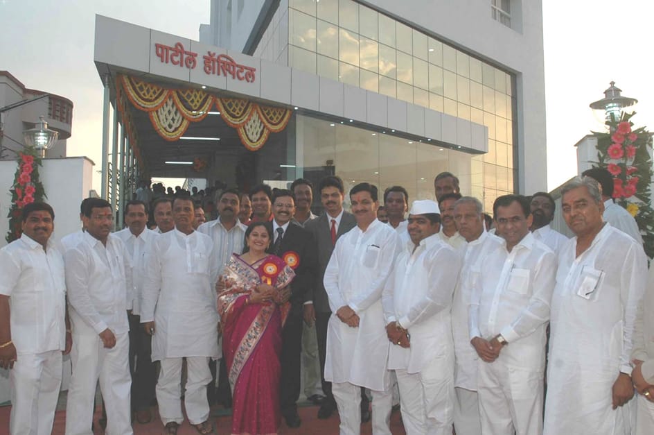 Reception and lobby area at Patil Hospital