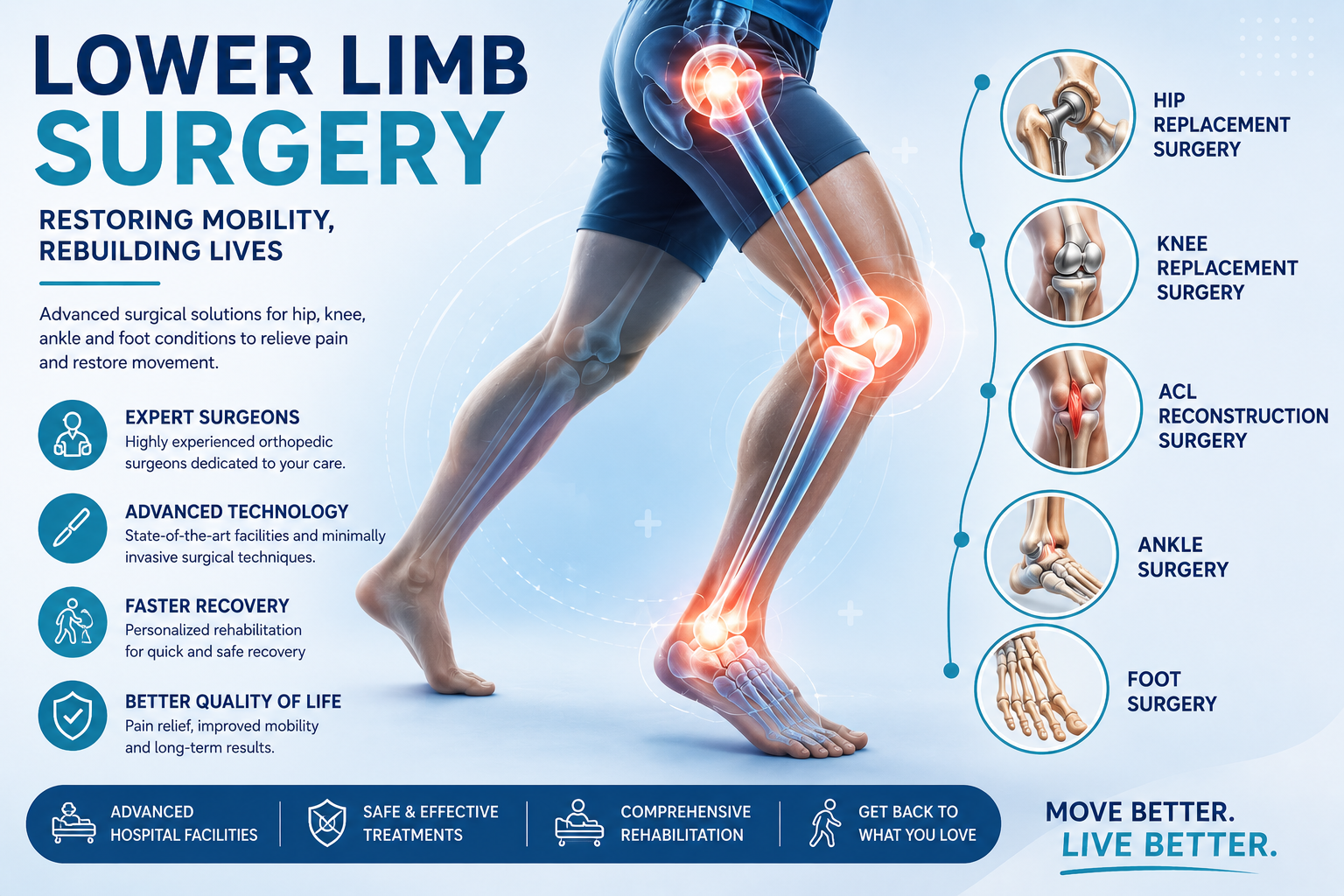 Lower Limb Surgery: Advanced Treatment for Hip, Knee, Ankle and Foot Conditions